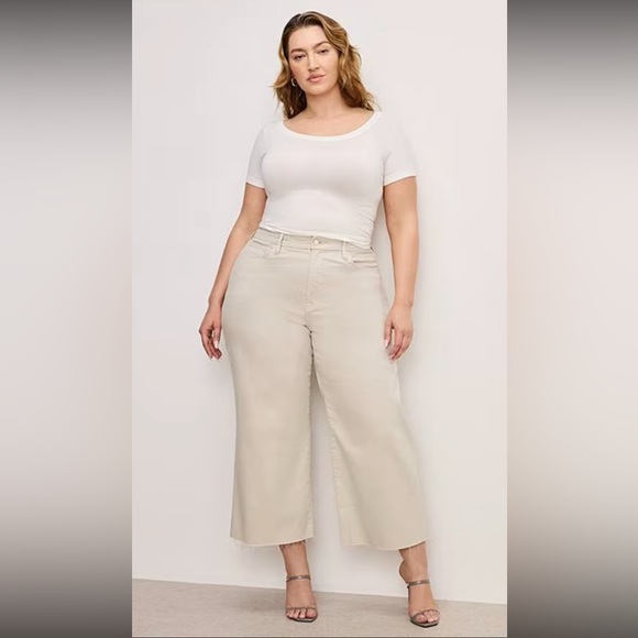 Good American Denim - Good American Cream Wide-Leg Jeans